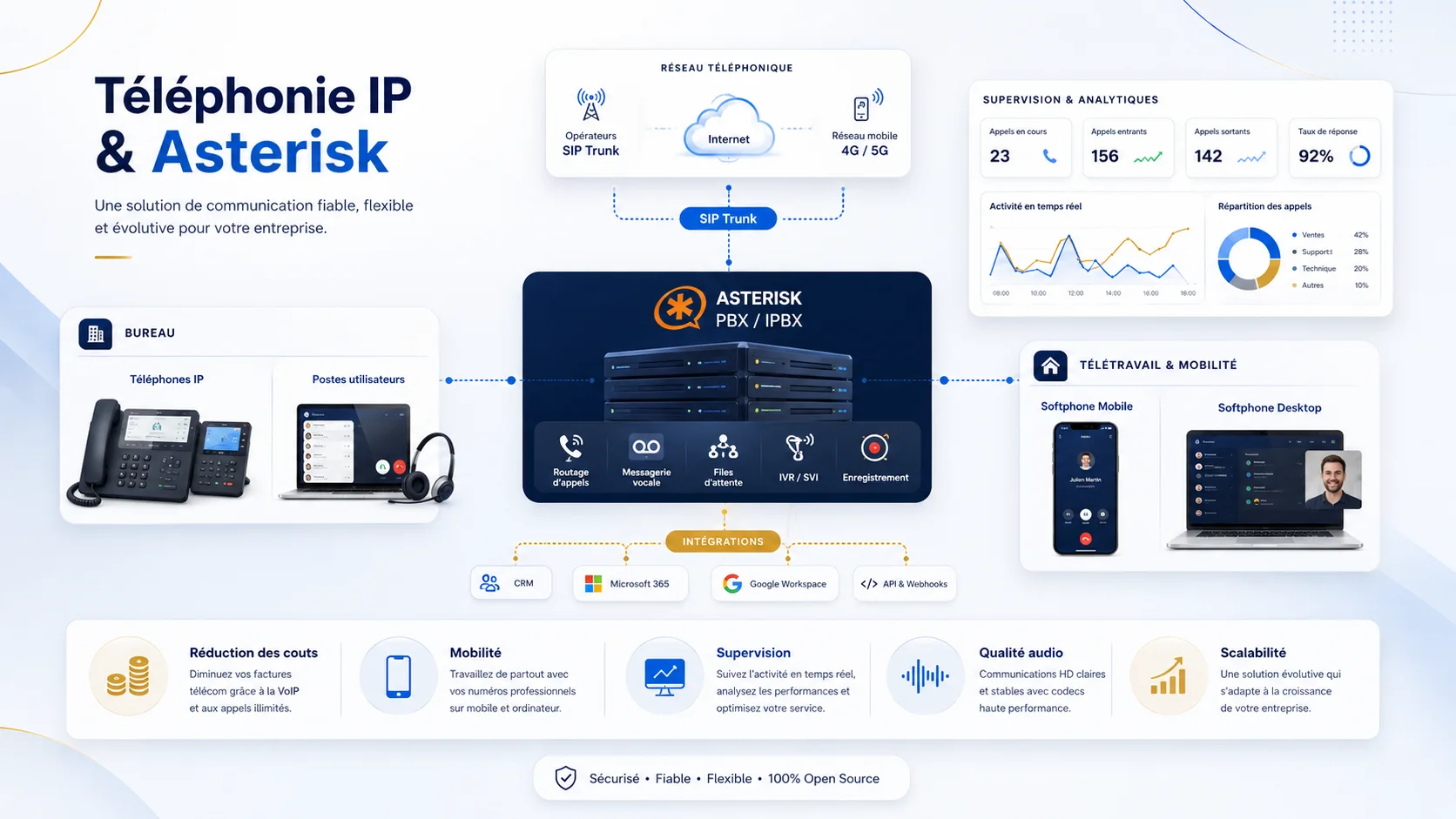 Architecture de téléphonie IP sous Asterisk